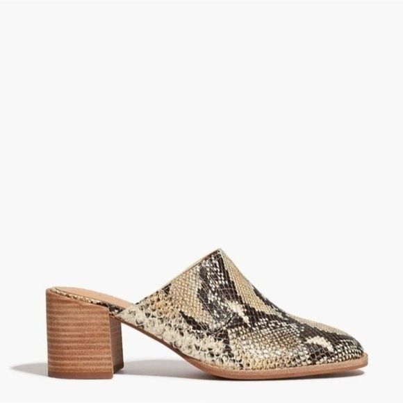 Madewell The Carey Mule in Snake Embossed Leather - Picture 2 of 16